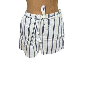 Loft The Waist Short Striped White, yellow, and Black Women's Shorts Size 16